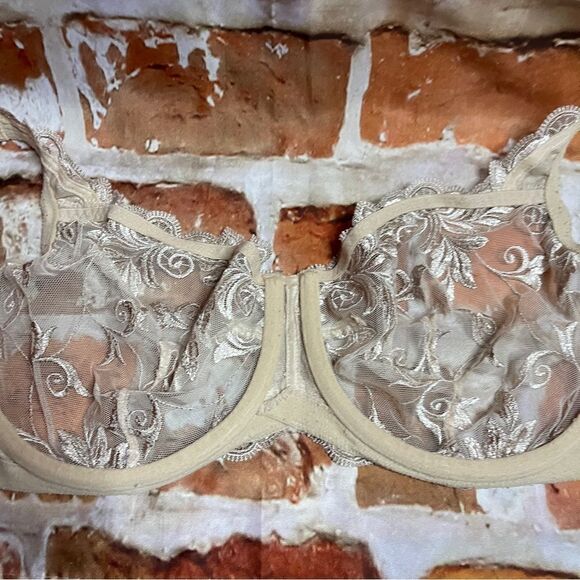 Soma sensuous lace nude unlined bra Sz 38D - Picture 3 of 7